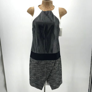 Tibi Drop Waist Shift Dress 2 NWT Faux Leather